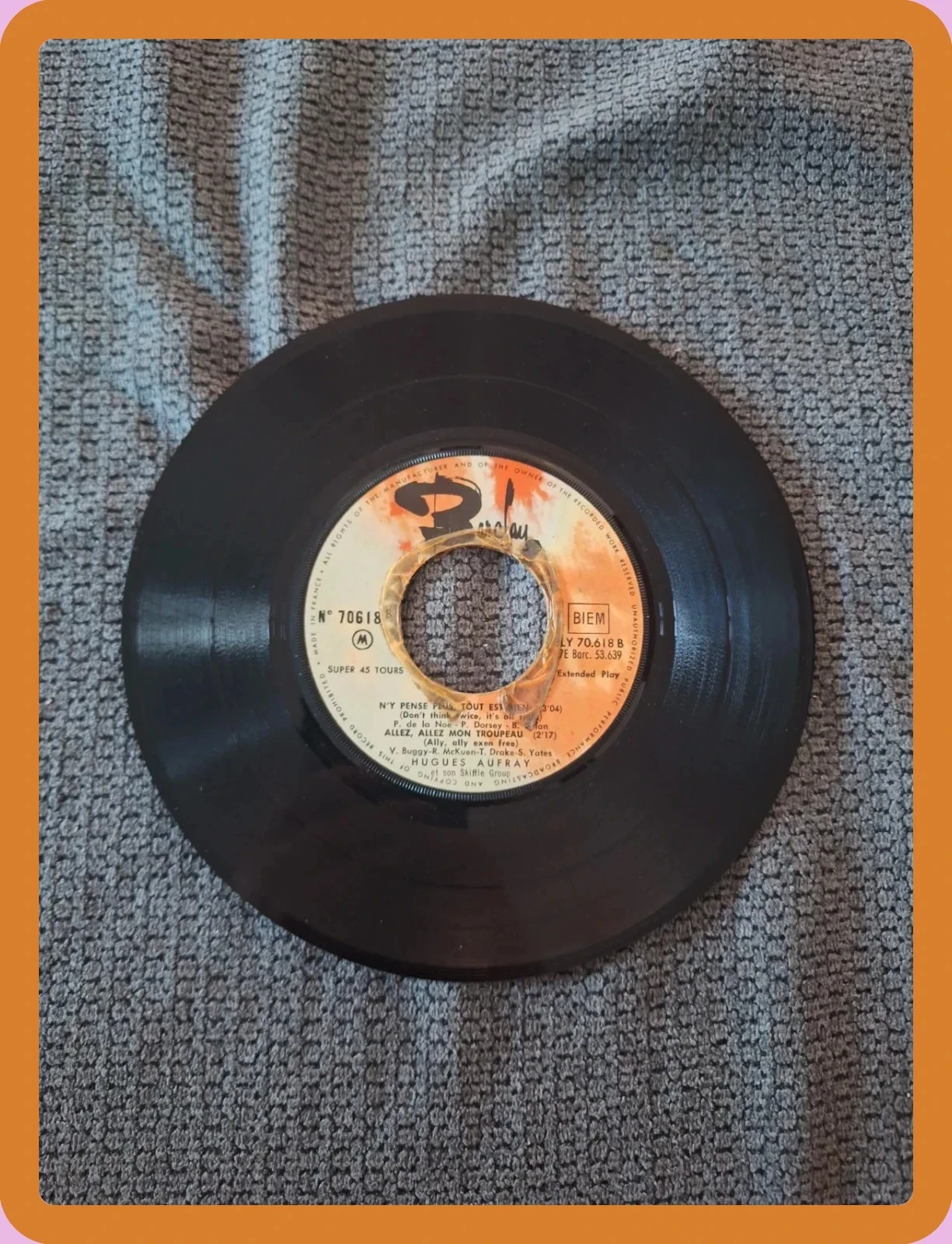 Oude vinylplaat Hugues Aufray Ny Pense Plus – photo 3